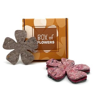 Coasters in gift box set of 4 flowers