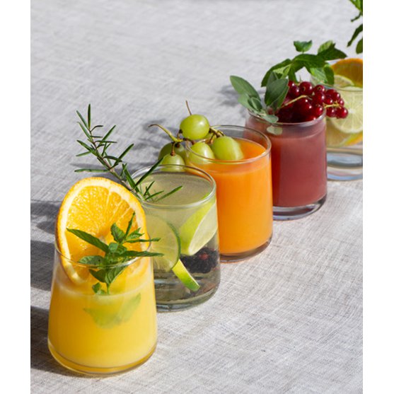 Cocktail, mixed drinks or cold drinks glasses set - six pieces