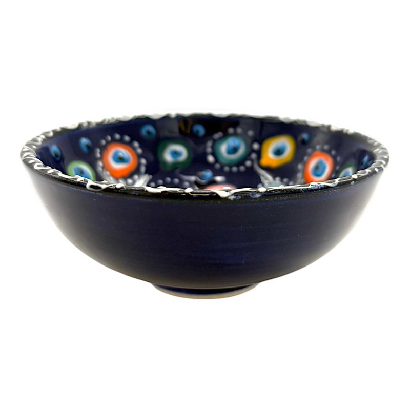 Keramikschale - Evil Eye - Dunkelblau - 12cm