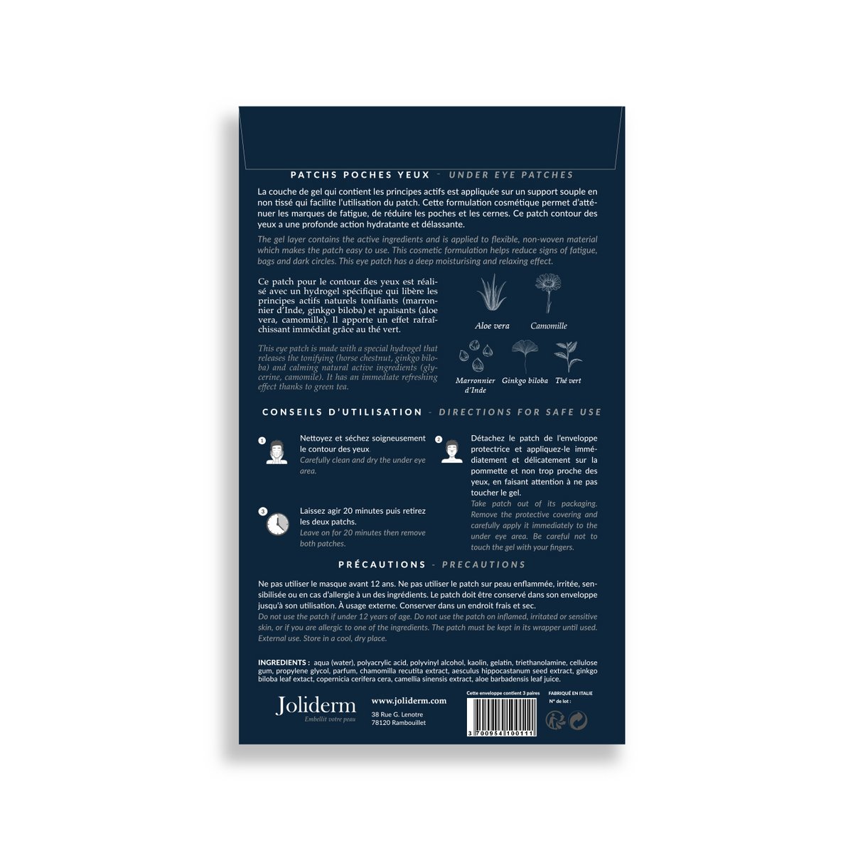 Men's eye pocket patches