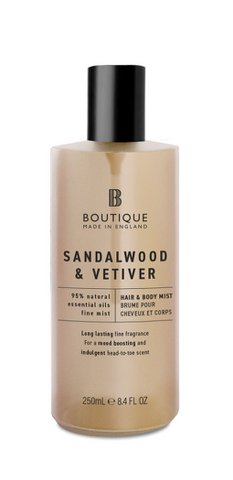 Boutique Scent Sandalwood & Vetiver Hair & Body Mist 250ml