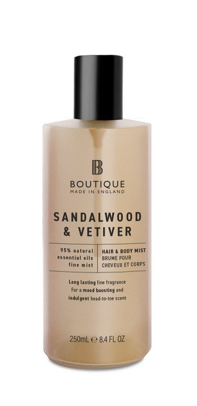 Boutique Scent Sandalwood & Vetiver Hair & Body Mist 250ml