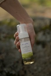 Natural, vegan, and clean beauty certified cleansing foam from Scandinavia. Features a light, foaming texture and natural ingredients.