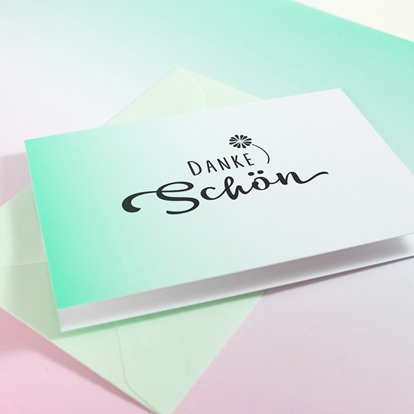 Mini-Grußkarte Dankeschön