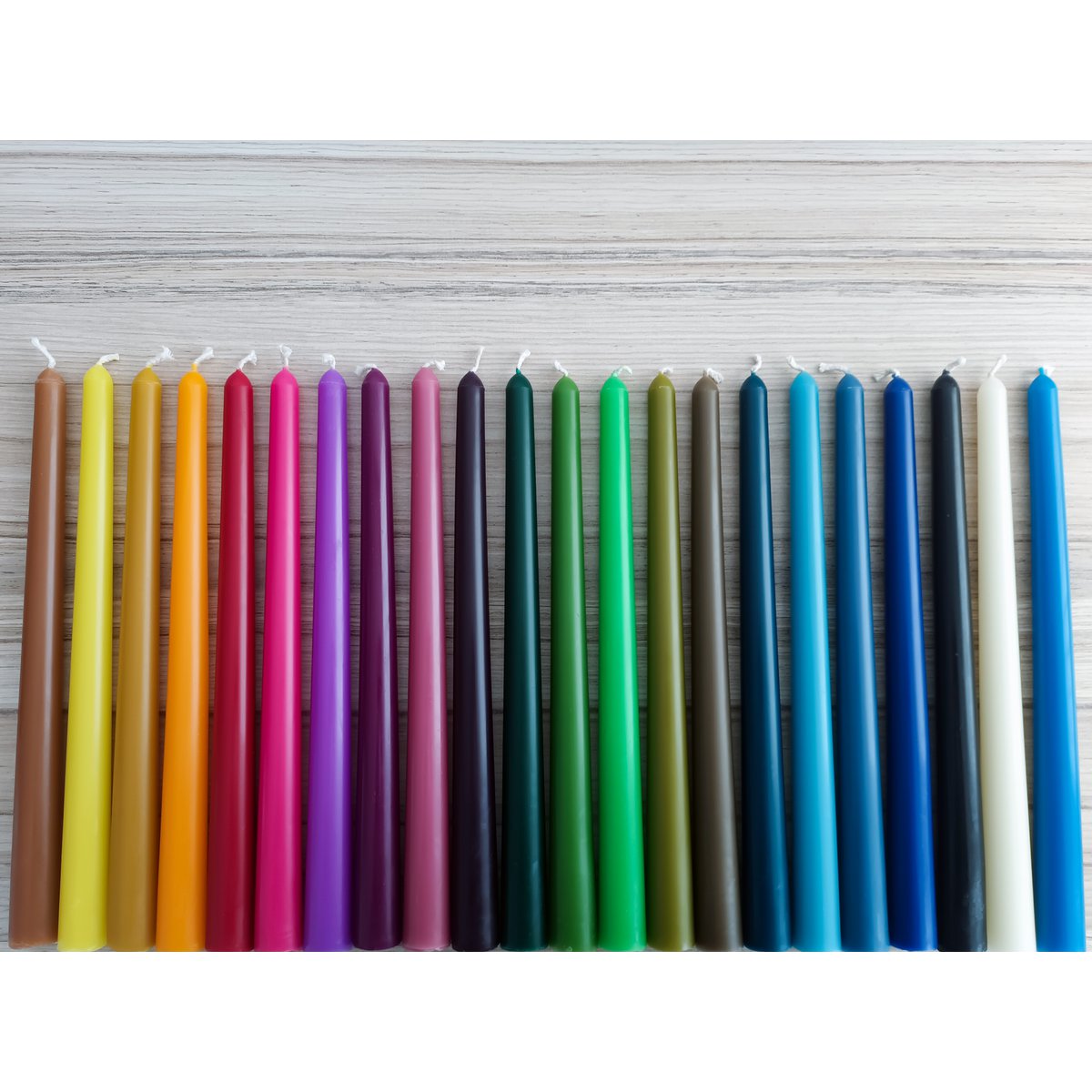 Pastelfarve 10" Bivoks Taper Candle - Lav din farveblanding