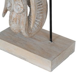 Decorative Figure White Golden Natural Elephant