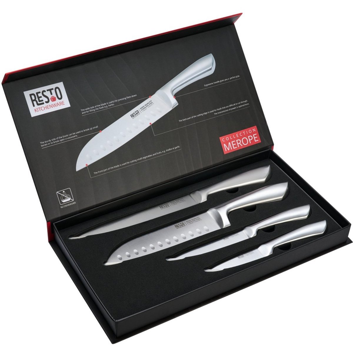 RESTO 95606 Merope - Set coltelli in acciaio inox 4 pezzi
