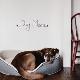 Decoración de pared de alambre "Perro" "Mamá Perro" - para fijar - Joyería de pared