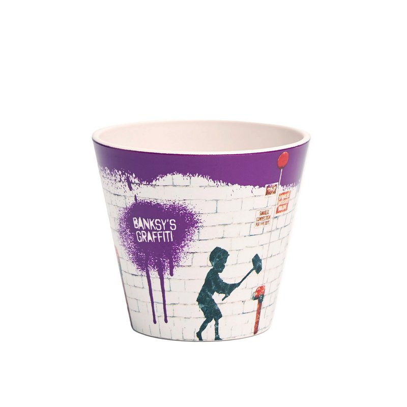 Filiżanka do espresso Banksy w RPET 90 ml - Hammer Boy
