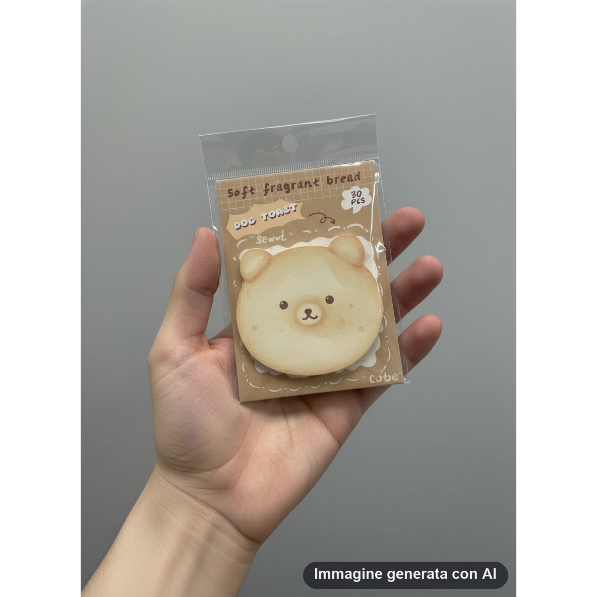 Katzen-Toast-Haftnotizen – Kawaii-Brot-Design
