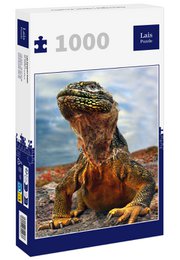  A 1000-piece puzzle featuring a close-up image of a Galapagos iguana in its natural habitat in Ecuador. The puzzle showcases the unique and vibrant colors and textures of this reptile species.
