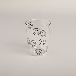 Trinkglas Smileys schwarz (VE = 6 Stk)