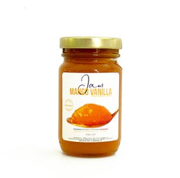 Mango Vaniljemarmelade 120 ml - Naturlig, håndværksmæssig smørbar frugt - Bevar smørekrukke
