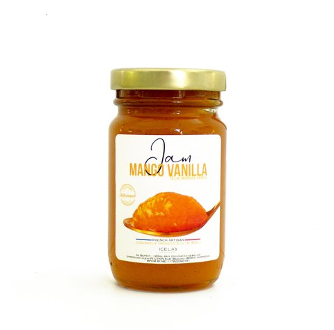 Mango Vanille Jam 120ml - Natuurlijk Ambachtelijk Smeerbaar Fruit - Geconserveerde Smeerpot