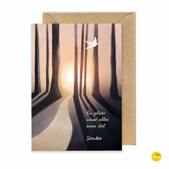 Greeting card and suddenly everything stands still - Strength (folded card)