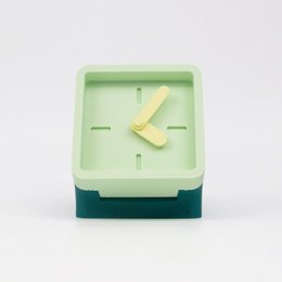 Horloge de bureau Green et menthe