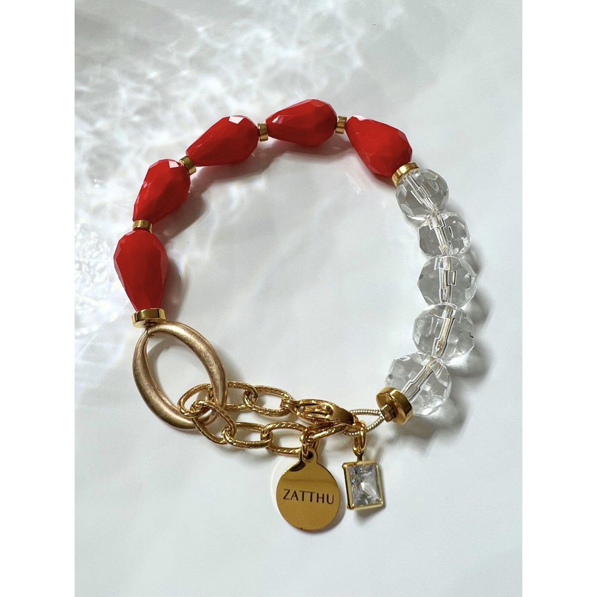 Pulsera de cuentas Lume roja