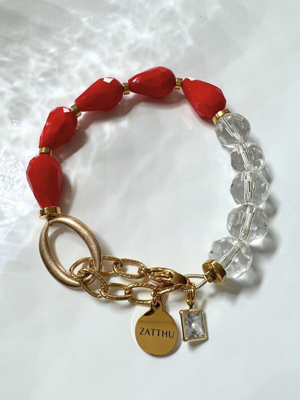 Lume-Perlenarmband rot