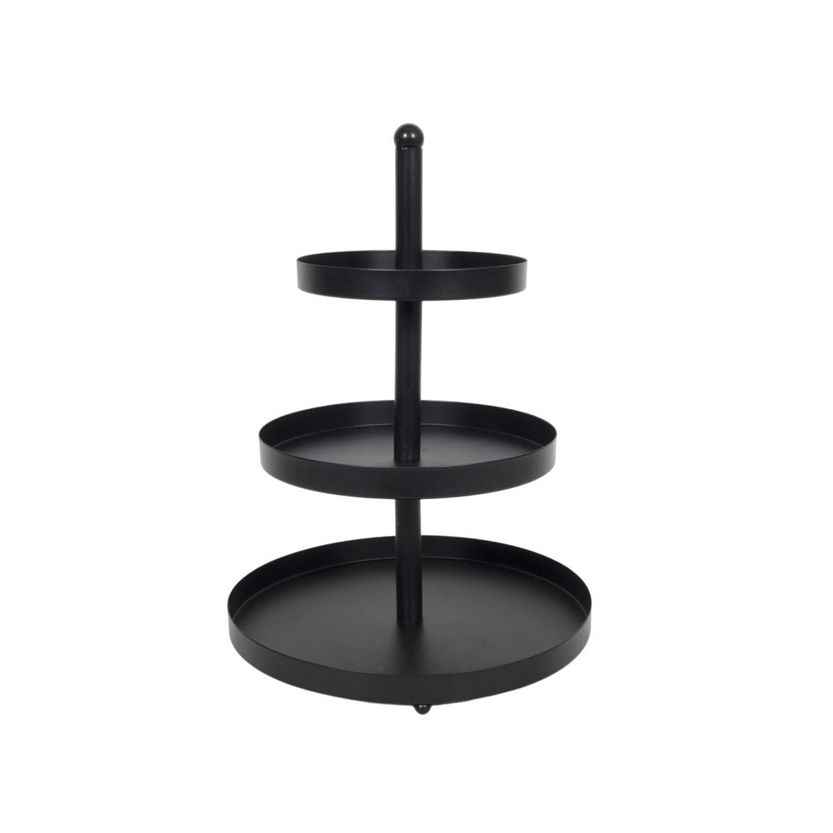 Etagere Metall 3-lagig Ø25x35cm schwarz