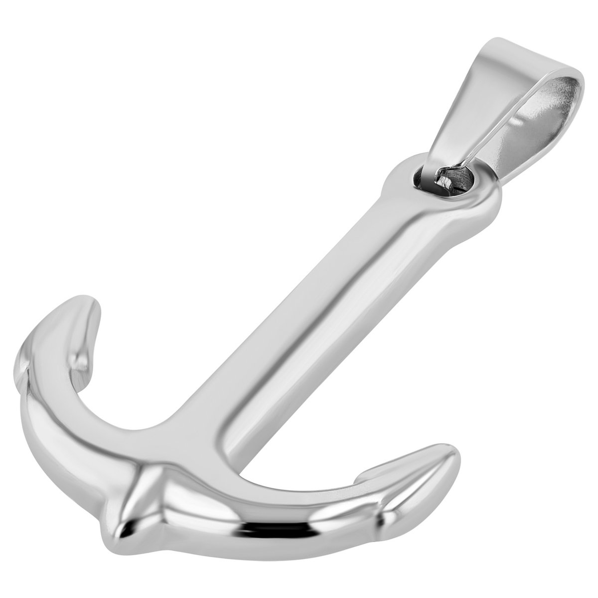 "Shir", stainless steel pendant, anchor, silver-colored