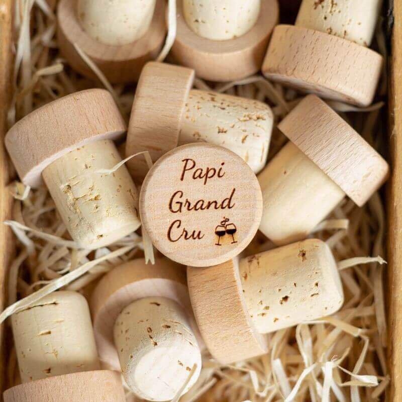 "Papi Grand Cru" Weinflaschenkappe - mein Bambou