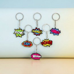 Comic Style Keychain Superhero Key Ring