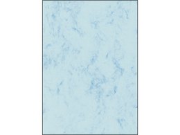 Designpapir Sigel A4 200gsm marmorblå pakke med 50 ark