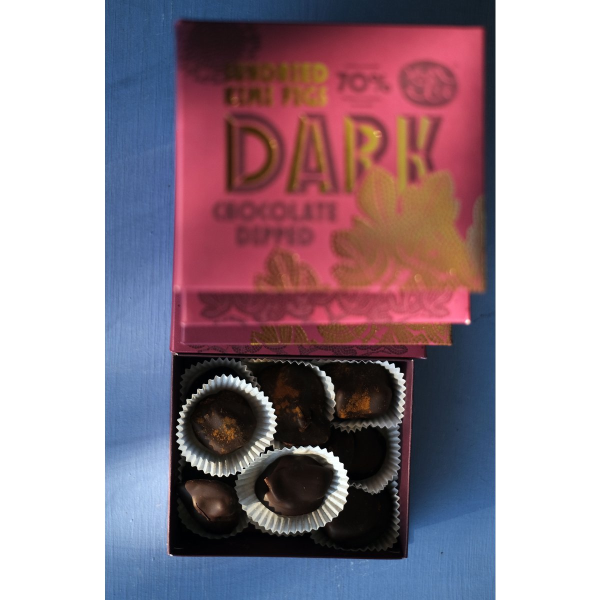 KUMILIO Premium Higos Kimi secados al sol Chocolate oscuro bañado 70% - Caja de regalo
