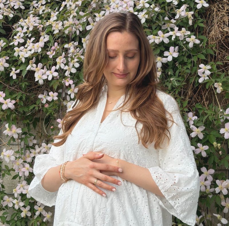Heart in the Heart Pregnancy Collection x Fertility Mother of Pearl 925 Sølv 18k forgyldt
