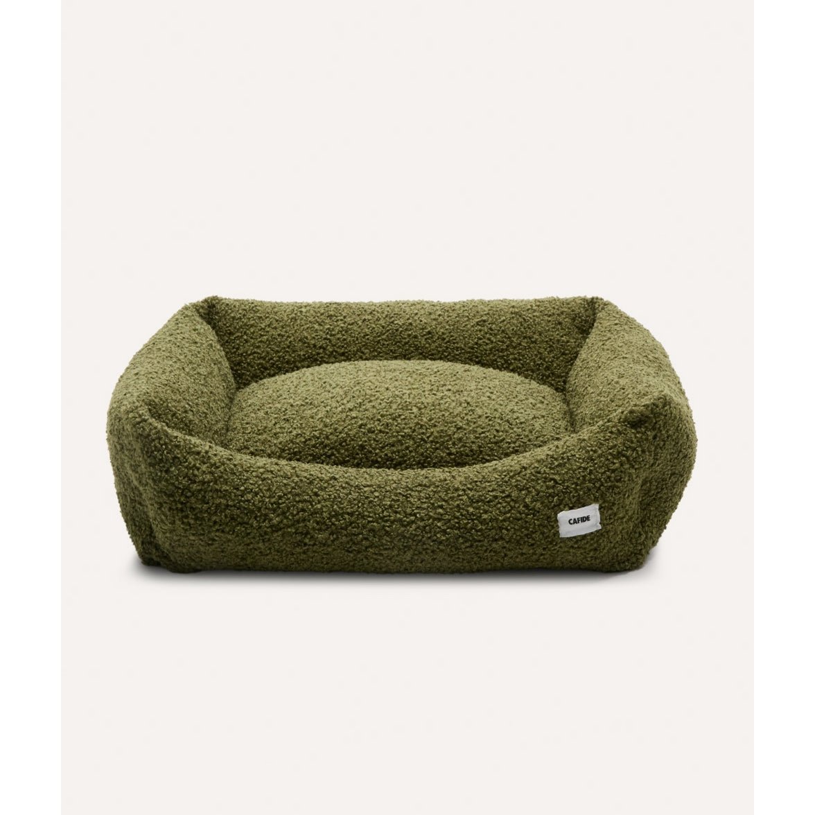 Green Sheepskin Dog Bed, Snozy