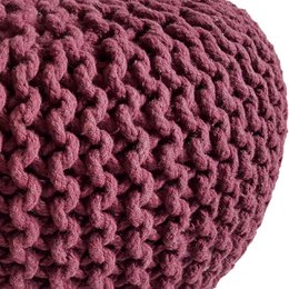 Knitted stool pouf Ø 45 H 30 cm cm seat pouf knitted floor cushion