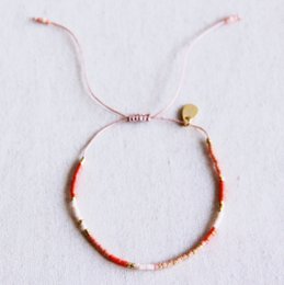 Bracciale Miyuki nudo/arancione/salmone