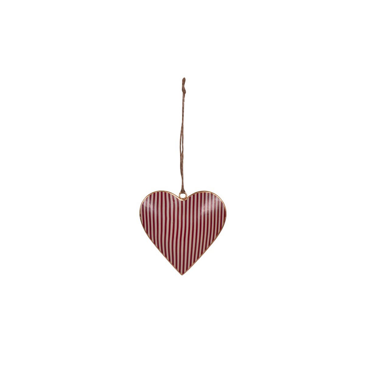 Hanging metal heart Stripe 10 cm Isabelle Rose