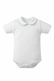 Kortærmet babybody med krave