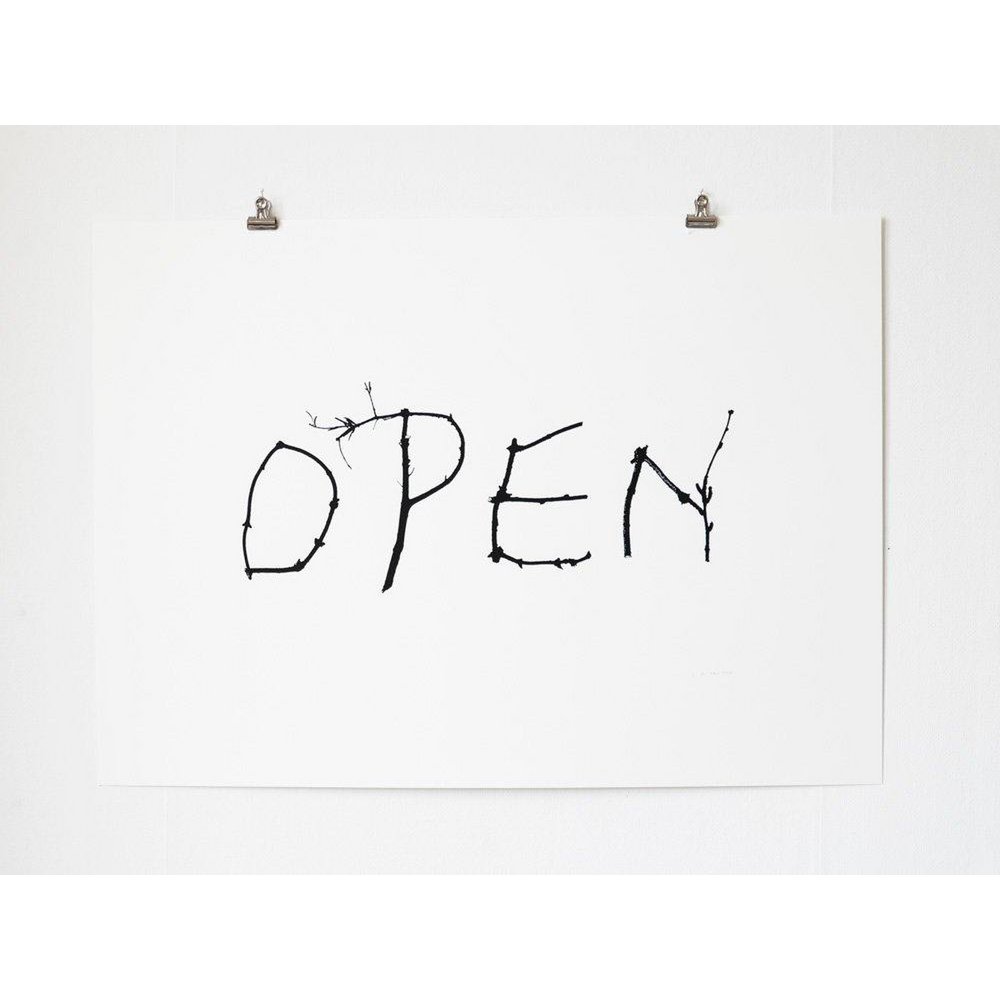 OPEN (horizontal) - Siebdruck
