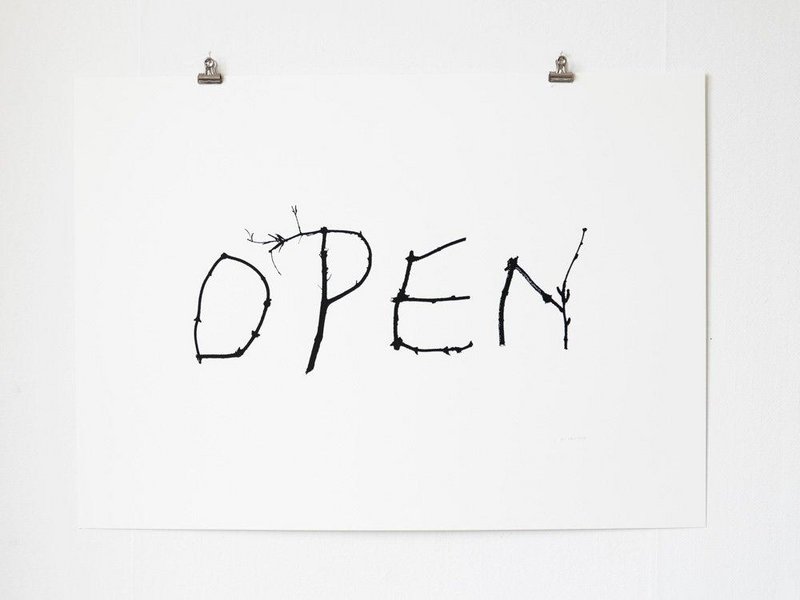 OPEN (poziomo) - sitodruk