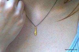 Real Olive Leaf Gold Necklace, Handmade Nature-Inspired Jewelry, Organic Tree Pendant, Gift for Luck & Success, Sterling Silver 925