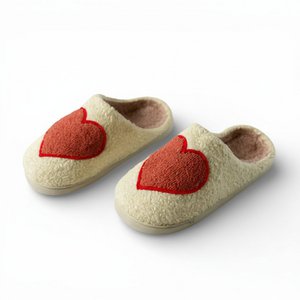 Heart House Slippers - Fluffy Cozy Design
