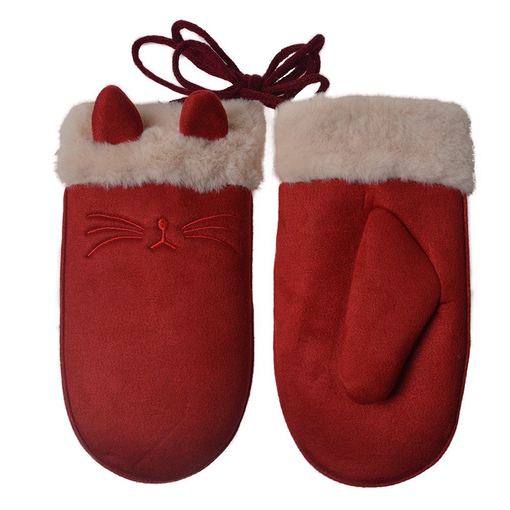 Handschuhe Kinder 10x20 cm Rot Polyester