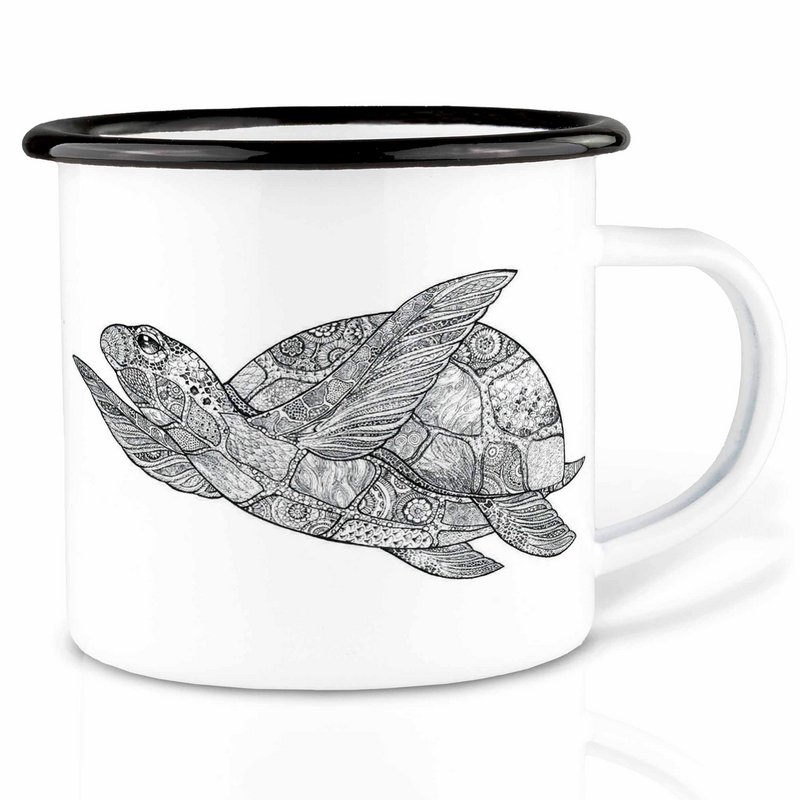 Enamel cup – turtle