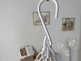 Topfh„nger romance made of wood/iron/white