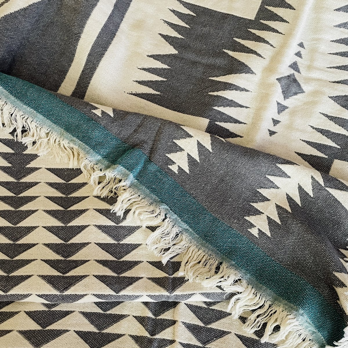 Jacquard Hamam Plaid 'May' 170x130 cm