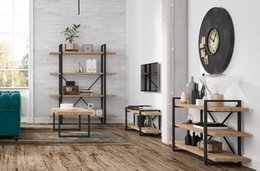 TV STAND PLANK NORDISH OAK / BLACK. OK1296 (8472)