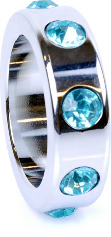 Bossoftoys - 64-00005 - Metall - Cockring - Diamanten - Blau - klein