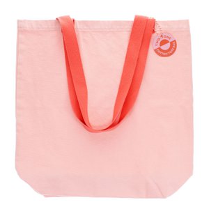 Zweifarbige Baumwolltasche - rosa