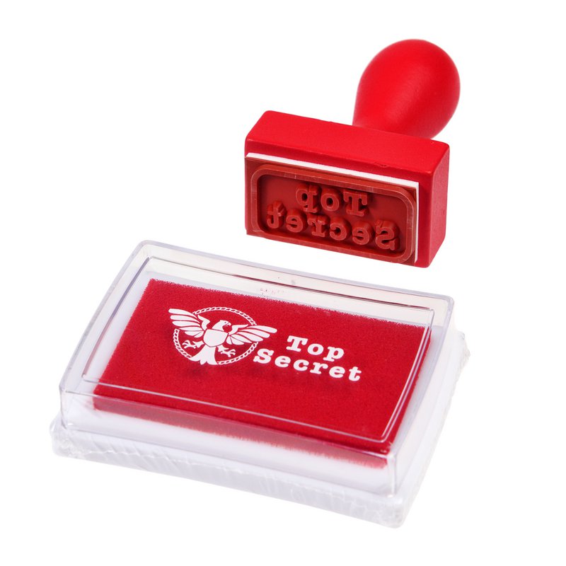 Streng geheimes Stempel- und Tintenset