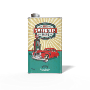 Can of lubricating oil red oldtimer olive oil extra virgin, 45cl