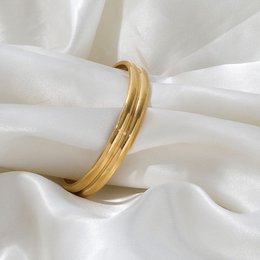 Gil - Bracciale a polsino largo lucido Oro