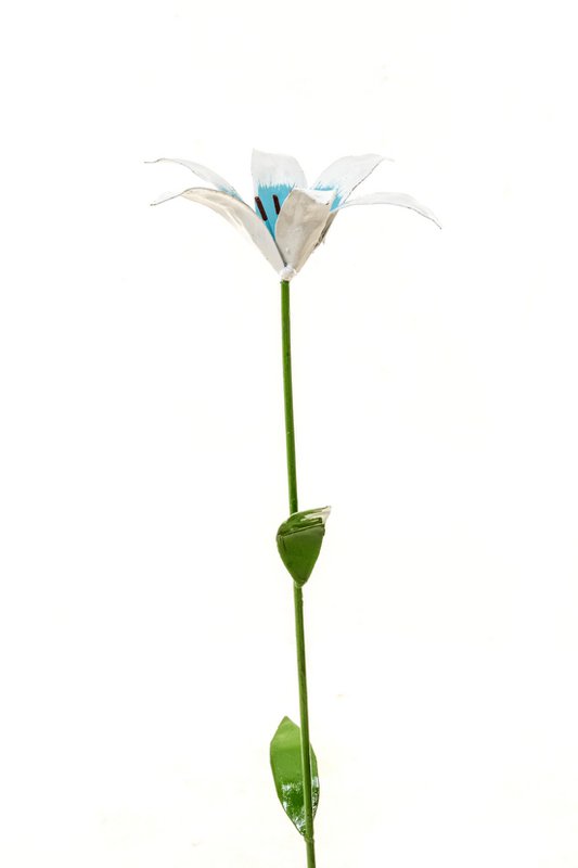 GIGLIO CUORE BLU METALLO ZIMBA-ARTS
