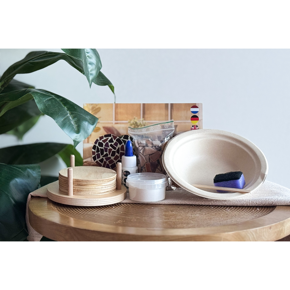 DIY-Paket Mosaik-Untersetzer (inkl. Halter)